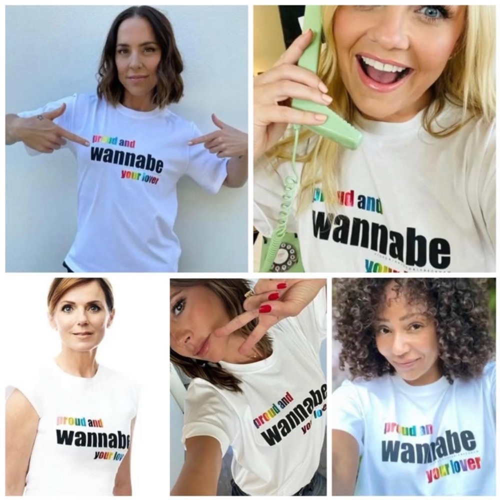 Victoria Beckham VVB RARE Spice Girls Pride Shirt Proud Wannabe Your Lover XS